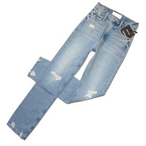 NWT Mother High Waisted Distressed Rider Skimp in The Confession Wash - Sz 30